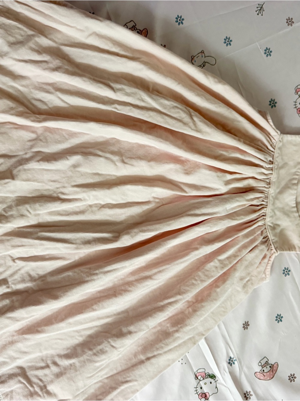 Vintage Pale Pink Gathered Full skirt  Kids Dress